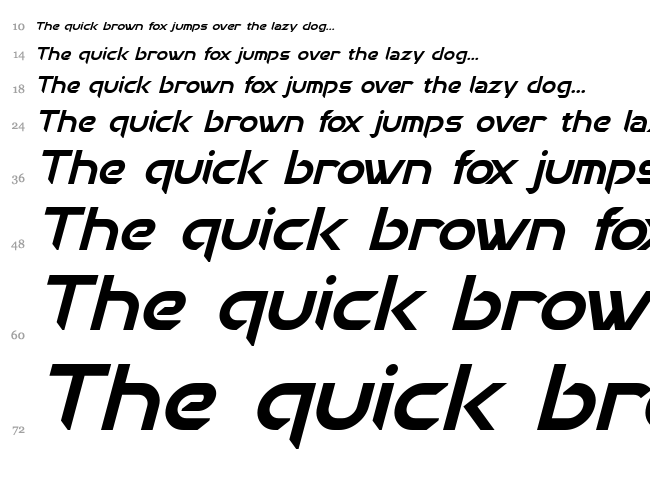 Chromia font waterfall